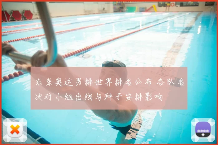 东京奥运男排世界排名公布 各队名次对小组出线与种子安排影响